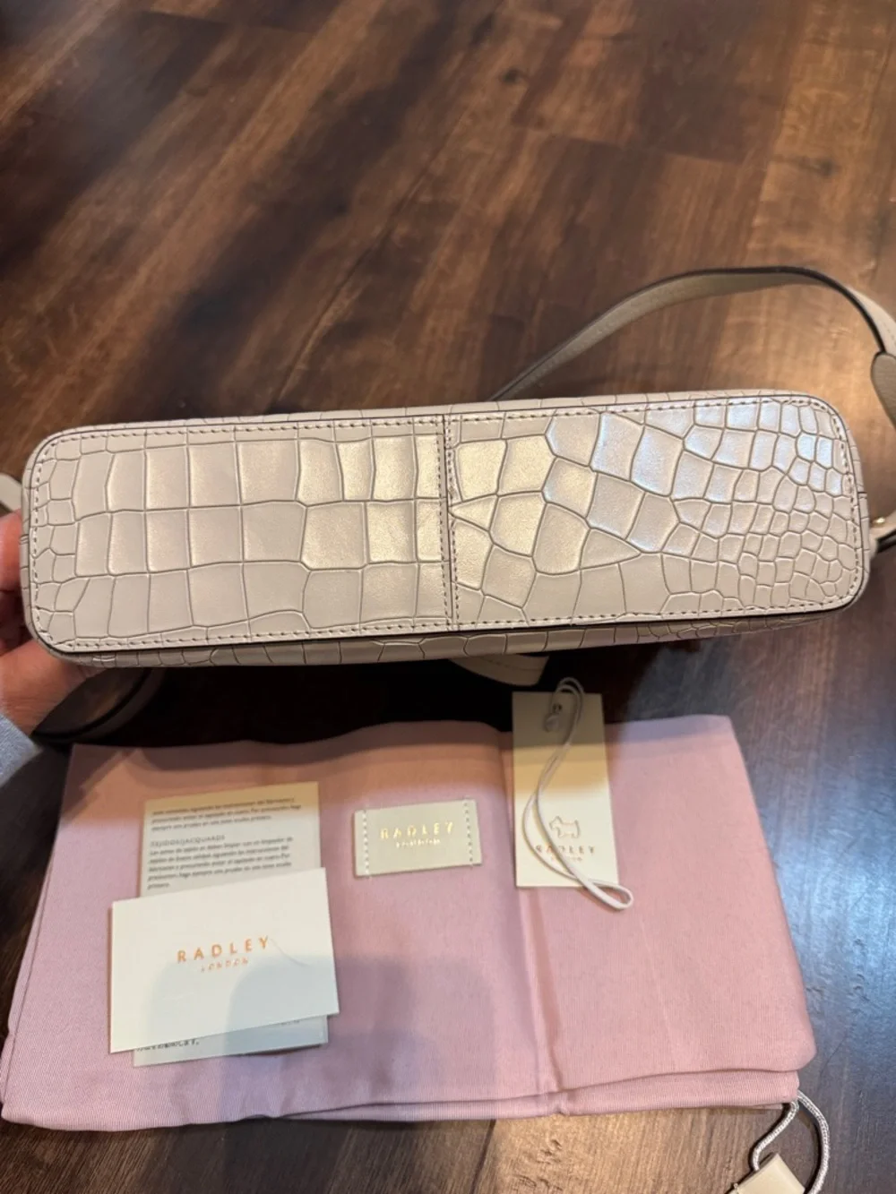 RADLEY LONDON Liverpool Street Croc-Embossed Crossbody Bag with Dust Bag